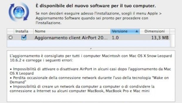 Aggiornamenti per Airport e nuovi firmware MacBook, Macbook Pro e SuperDrive