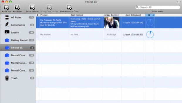 Mental Case tiene traccia di idee e pensieri sul Mac