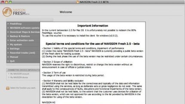 NAVIGON Fresh: disponibile la beta per Mac