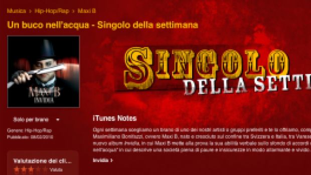 Il singolo della settimana su iTunes: 