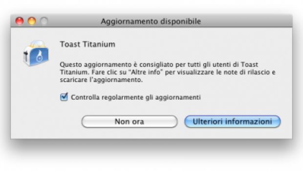 Roxio rilascia l'aggiornamento Toast Titanium 10.0.6