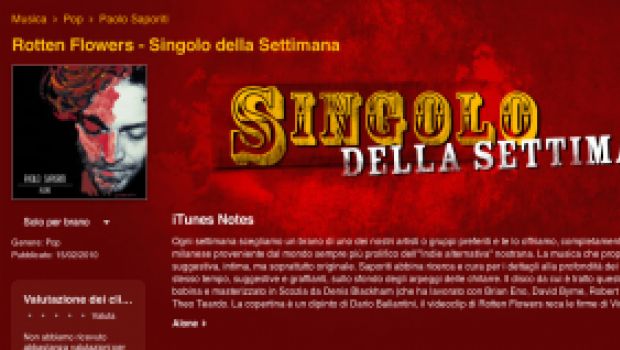 Il singolo della settimana su iTunes: 