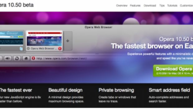 Rilasciata la prima beta di Opera 10.5