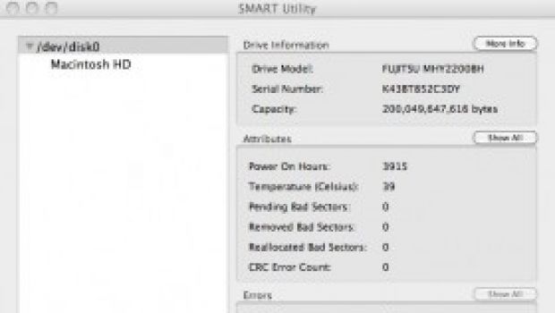 SMART Utility tiene sotto controllo la salute degli hard disk