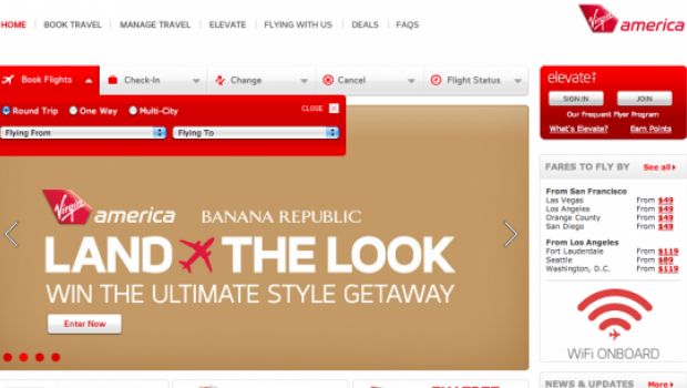 Virgin America rimuove i contenuti Flash dal proprio sito