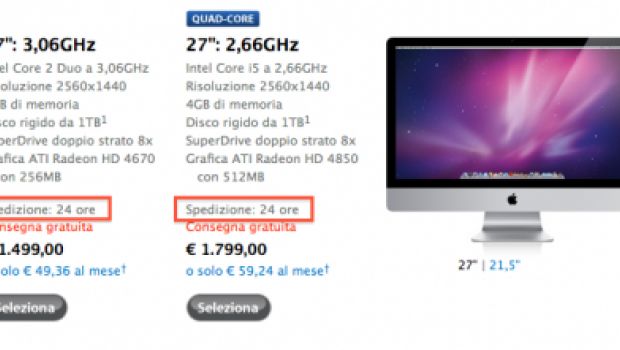 Si abbassa a 24 ore il tempo di consegna dell'iMac 27