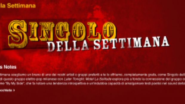 Il singolo della settimana su iTunes: 