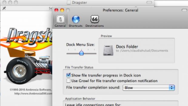 Dragster, trasferire i file in semplicità