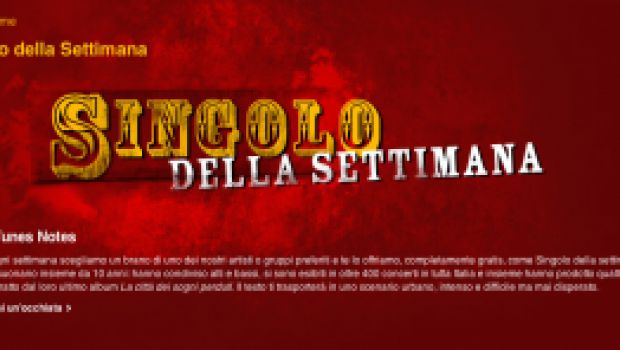 Il singolo gratuito della settimana su iTunes: 