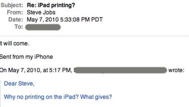 Stampare con iPad: Steve Jobs dice che arriverà