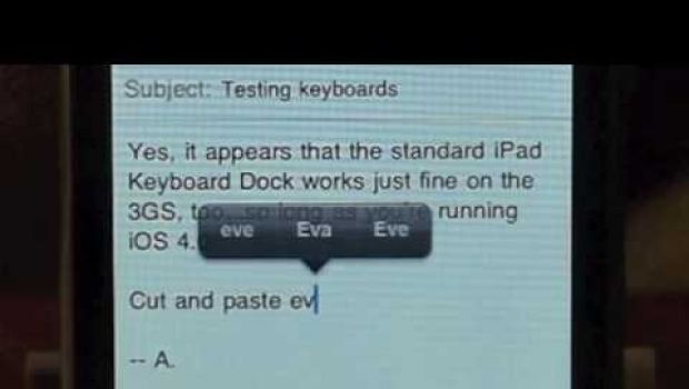 La tastiera dell'iPad funziona con l'iPhone 3GS!