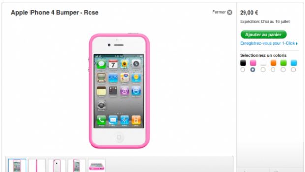 Bumper per iPhone 4 in vendita per 29€ nello Store francese