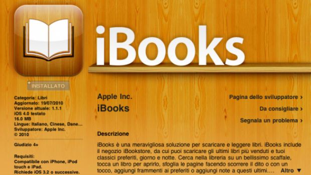 Apple aggiorna iBooks con nuove funzionalità