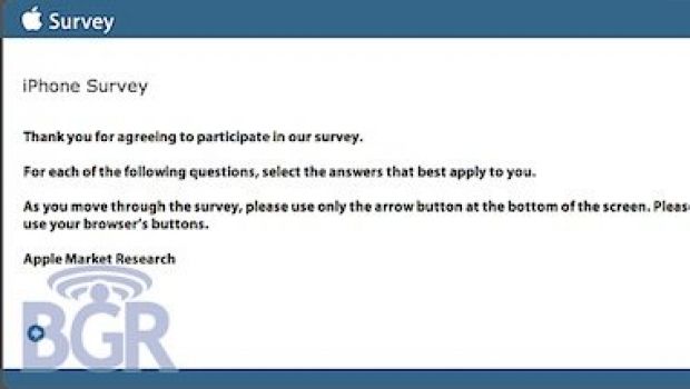 Apple invia un sondaggio agli utenti di iPhone 4