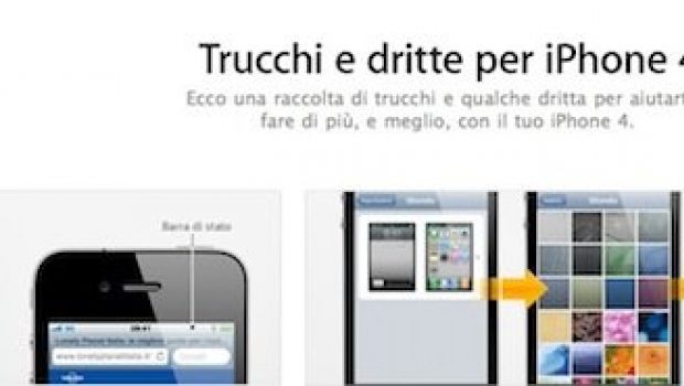 Apple pubblica trucchi e dritte su iPhone 4