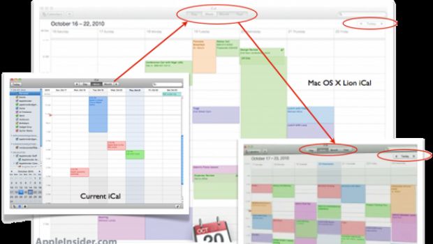 Mac OS X Lion: primi miglioramenti in iCal e Mail