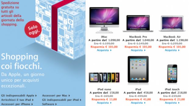 Apple Store Italia: Gli sconti del Black Friday