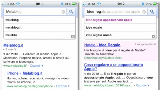 Google Instant su iOS funziona ora in tutto il mondo