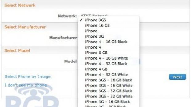 iPhone bianchi nel catalogo di AT&T