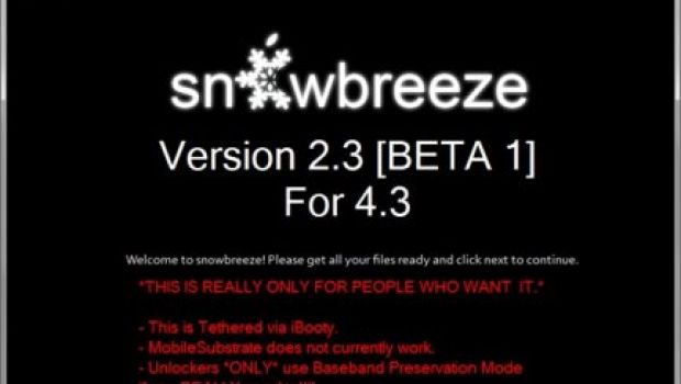 iOS 4.3: jailbreak su Windows con Sn0wbreeze 2.3