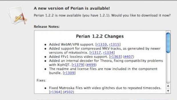 Perian 1.2.2 si appresta al commiato coi PowerPC