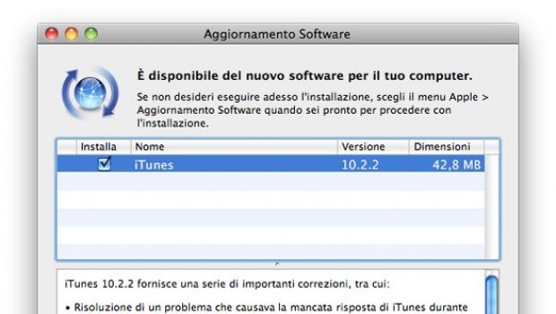 Apple rilascia iTunes 10.2.2