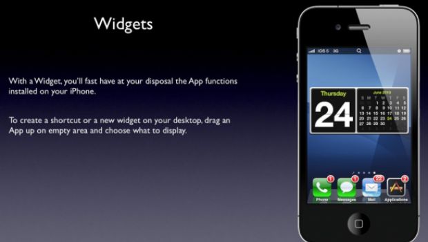 Concept di widget ed altre funzionalità di iOS 5