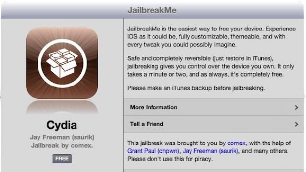 Jailbreakme.com sblocca tutti, iPad 2 compresi