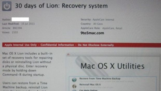 Lion si reinstalla da Internet dalla partizione recovery