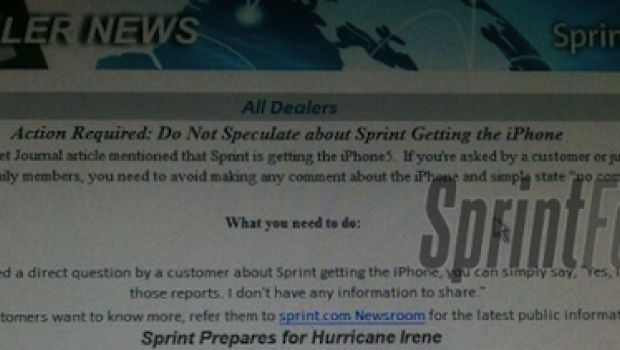 Sprint e il silenzio su iPhone 5