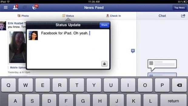 L'App di Facebook per iPad? E' pronta da mesi