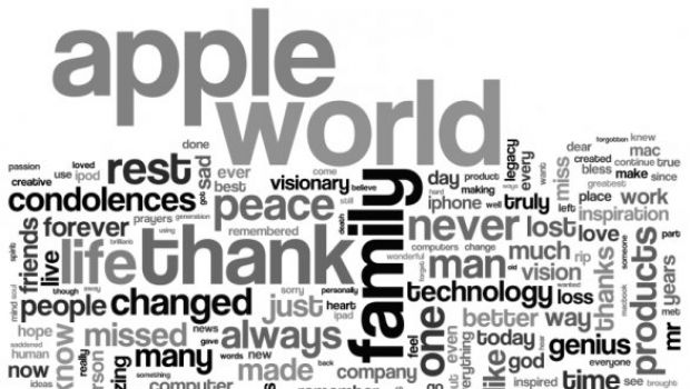 Una wordcloud per ricordare Steve Jobs