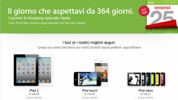 Solo per oggi prodotti scontati sull'Apple Online Store