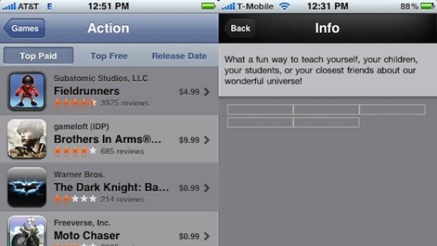 Risolti i problemi di layout dell'App Store su iOS 3.1.x