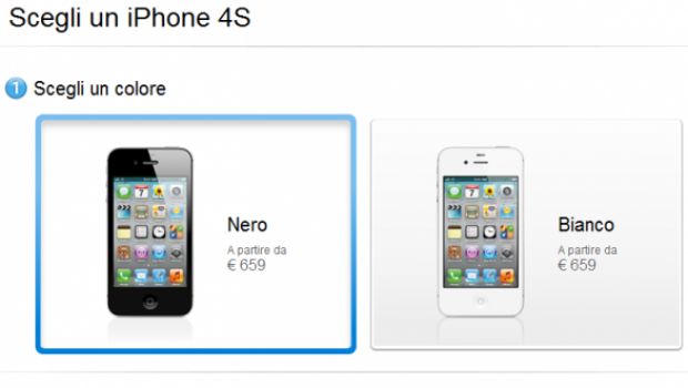 iPhone 4S in pronta consegna sull'Apple Store Online