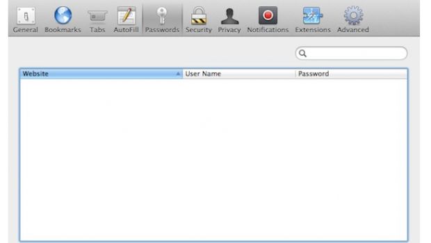 Suggerimento password per Safari in Mountain Lion