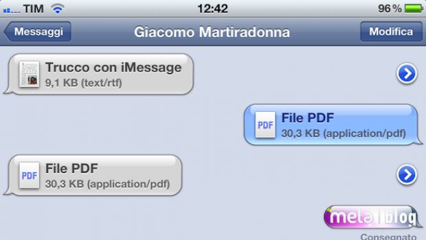 iMessage come Clipboard tra dispositivi iOS e Mac