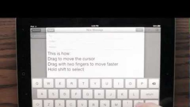 Drag to Edit, per spostare più velocemente il cursore mentre si digita su iPad