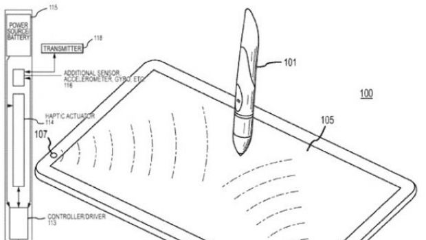 Apple, 2 brevetti su stilo con tracciamento ottico e feedback tattile