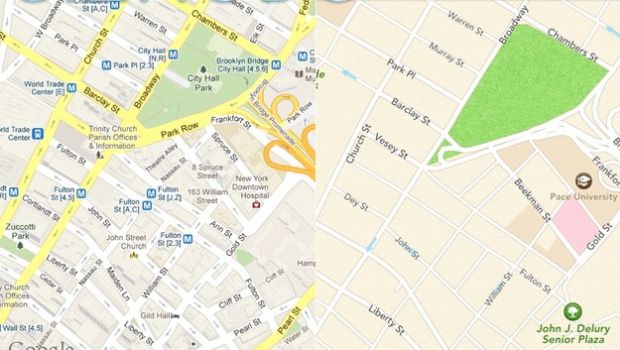 Mappe Apple: ecco in cosa battono Google Maps