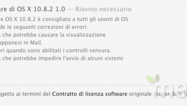 Apple rilascia gli aggiornamenti supplementari a OS X 10.8.2 e 10.7.5