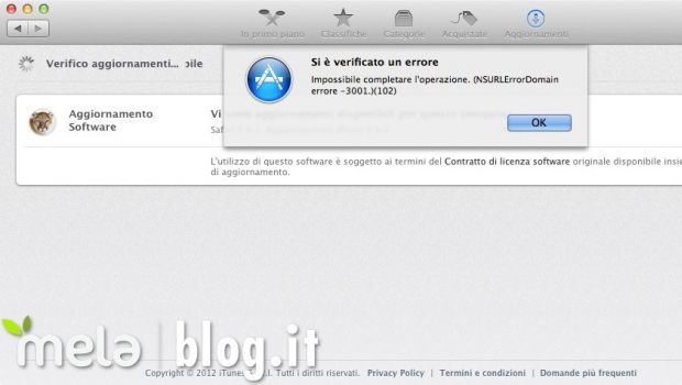 Problemi per aggiornare Safari (6.0.2), iPhoto (9.4.2) ed Aperture (3.4.2)