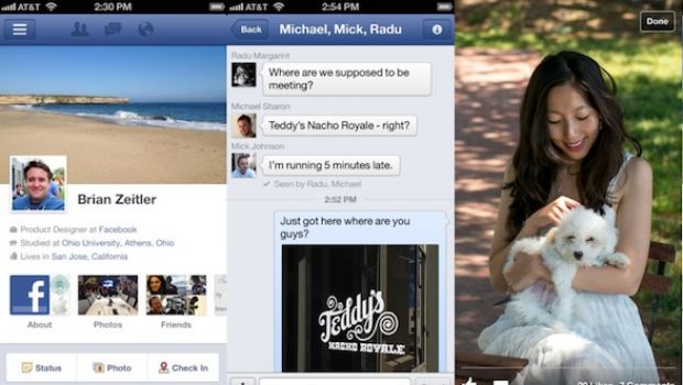 Aggiornamento Facebook per iOS, risolti i problemi