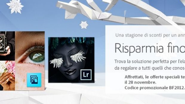 BlackFriday Adobe: sconti su Lightroom, Photoshop, Premiere Elements