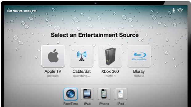 Un concept di Apple TV con Siri, FaceTime e TV via cavo