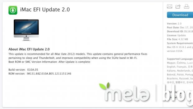 Disponibili iMac EFI Update 2.0 e Mac Wi-Fi Update 1.0