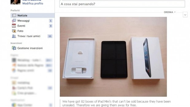 iPad mini, occhio ai falsi concorsi su Facebook