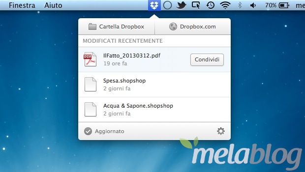 Dropbox, Notifiche e FileSharing migliorati su OS X