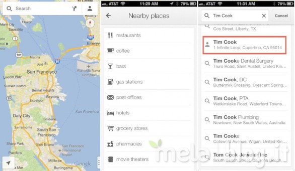 Google Maps per iOS, ora con Contatti Google e Ricerche Locali