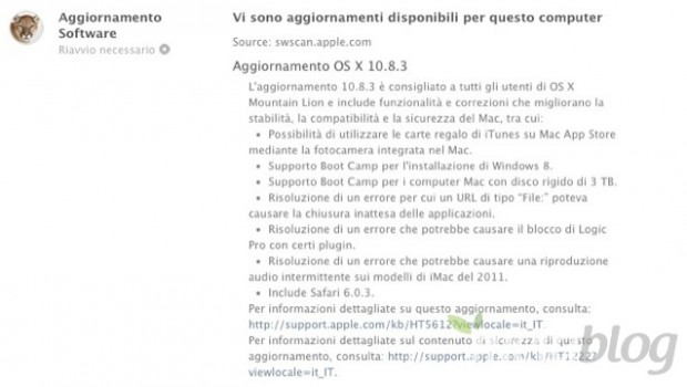 Apple rilascia OS X 10.8.3 al pubblico, aggiornamenti a Boot Camp e risolto il bug File:///